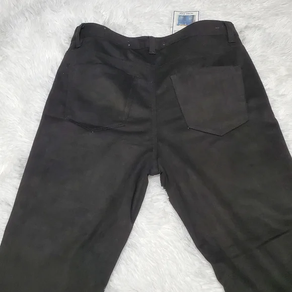 NWT!! INDIGO REIN BLACK VELVET SMOOTH MEDIUM RISE FUT & FLARE BELL BOTTOMS! - Picture 8 of 16